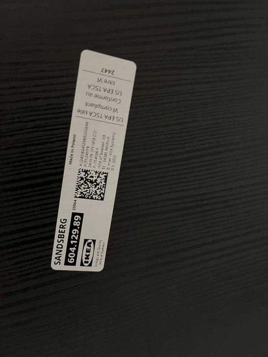 Sandsberg Stół, czarny, 67x67 cm Ikea