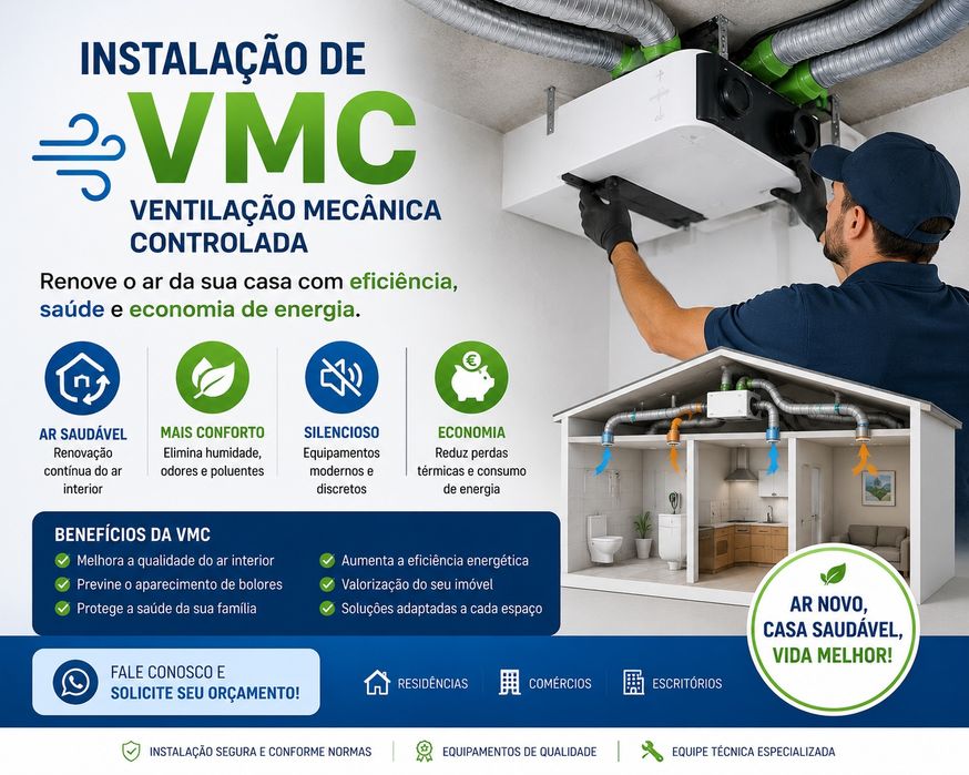 Montagem de VMC e ar condicionado