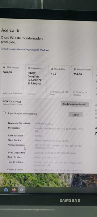 Pc gaming i5 9 geração excelente estado