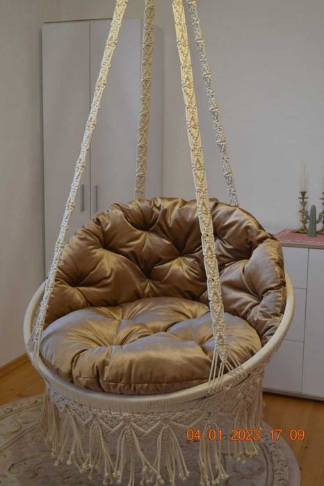 Підвісне крісло/ плетене крісло - гамак/ макраме/ крісло-гойдалка