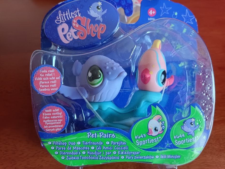 Figurki  #643 i #644 WIELORYB I RYBKA - UNIKAT - Littlest Pet Shop LPS