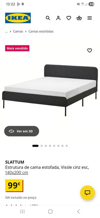Cama Ikea "Slattum"