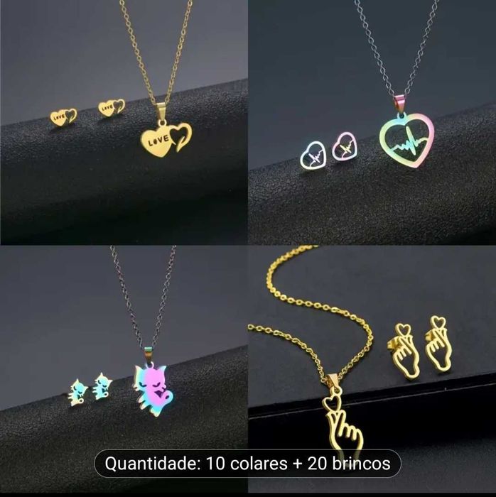Conjunto de Colares e brincos