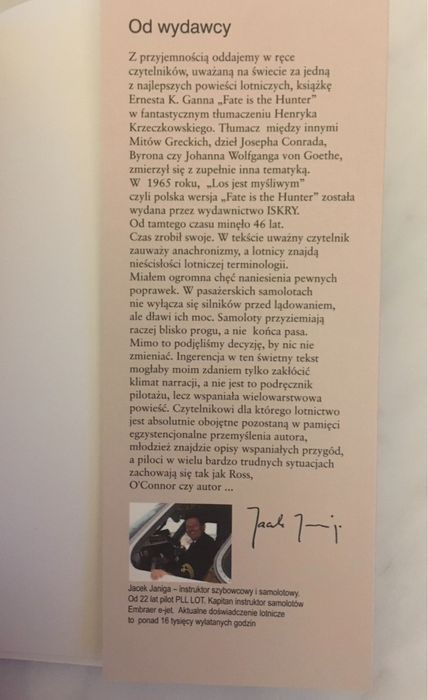 Gann - nowa kisiążka Los jest mysliwym