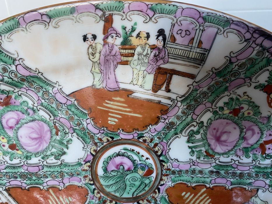 Prato de pocelana fabrica em macau