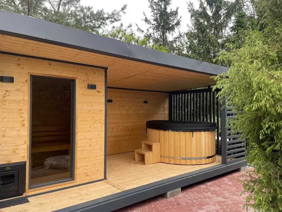 Nowoczesna Strefa SPA 2026 | Sauna + Balia z hydromasażem | BEZPOŚREDNI PRODUCENT