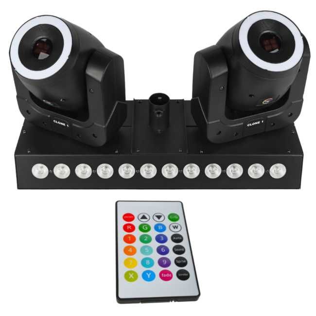 LIGHT4ME CLONE 1 efekt świetlny LED RGBW 2x głowica ruchoma wash