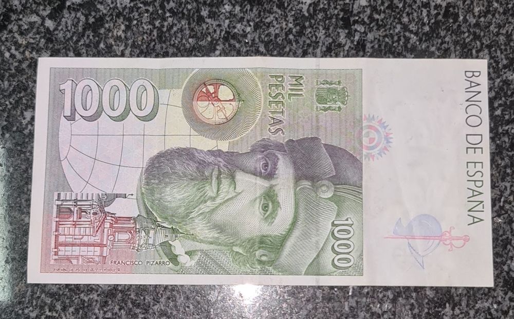 Nota de 1000 pesetas 1992