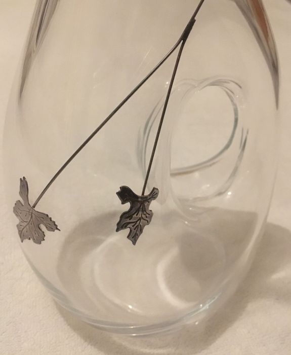 Decanter em cristal com apliques em prata426077693140029441