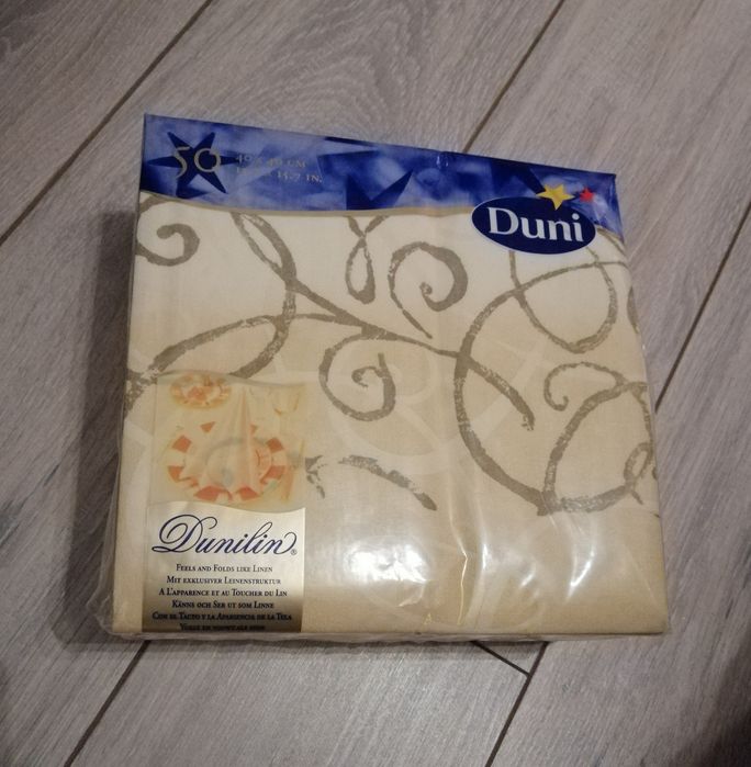 Serwetki Duni, 40x40 cm, 50 szt. Imitujące len