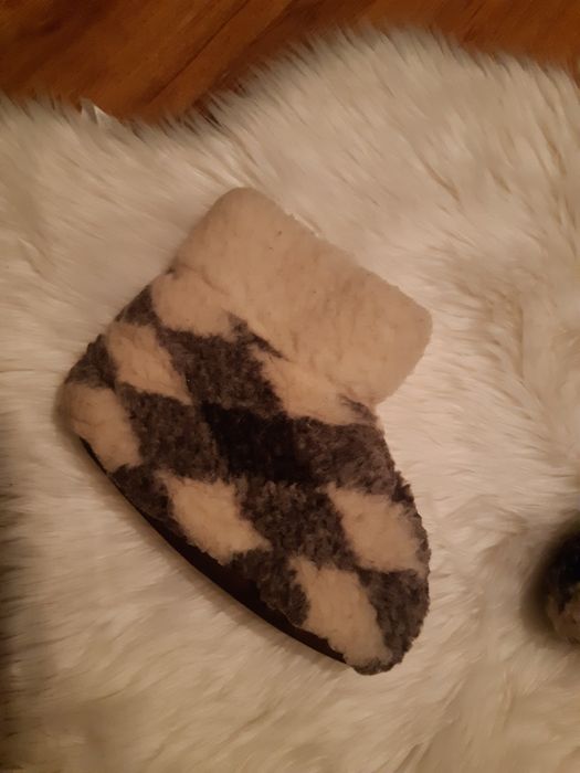 Kapcie góralskie wełniane bardzo ciepłe 37