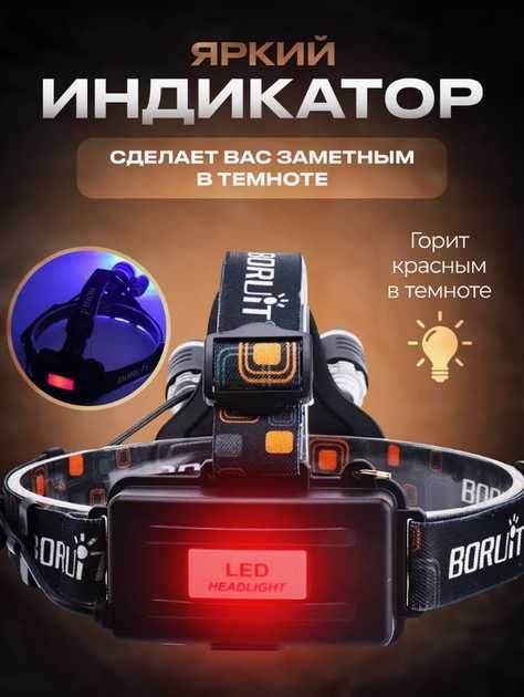 Ліхтар ліхтарик налобний Налобный фонарь RJ-3000-T6 Аккумуляторный 3 режима, розница и опт