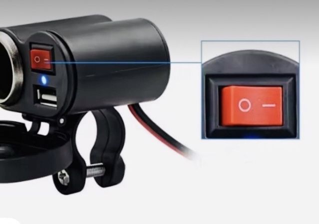 мото подвійна USB- зарядка розетка прикуриватель 12 В мото