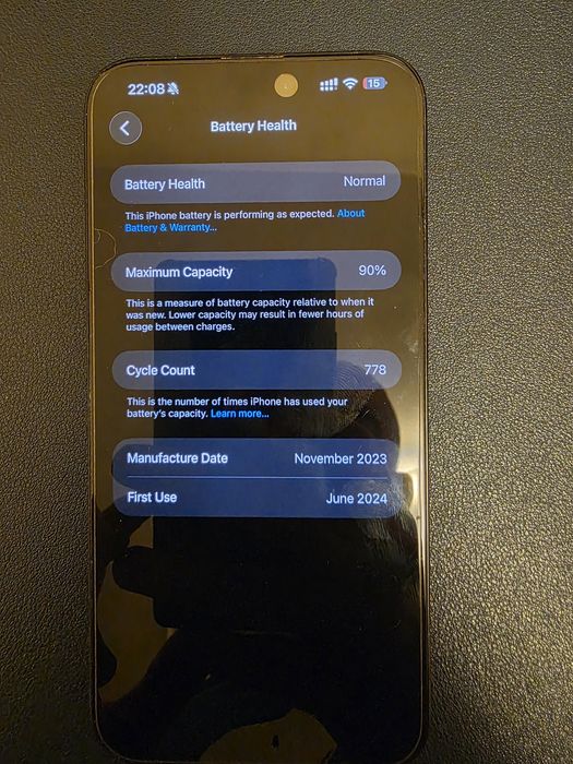 Iphone 15 Pro Max 256gb (blue titanium) bateria 90%