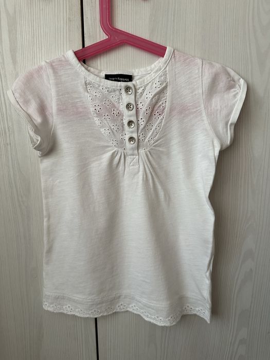 Biała bluzka z koronką KappAhl 98/104