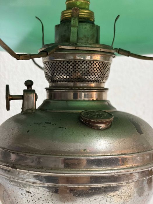 Candeeiro Vintage Americano – Vidro Opalino Verde