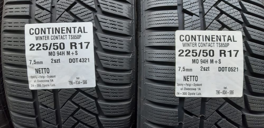 Opony Continental 225 50 R17