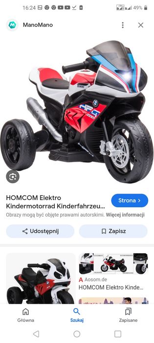 Motorek elektryczny.