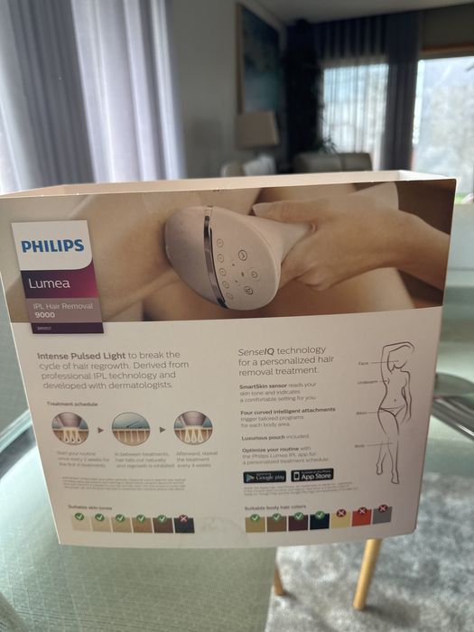 Depiladora de luz pulsar Philips 9000