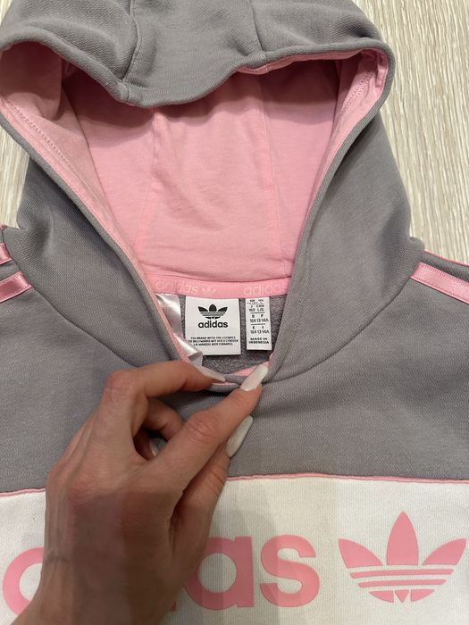 ‼️ укорочене худі adidas 164 Xs S 13 14 для дівчинки кроп-топ кофта