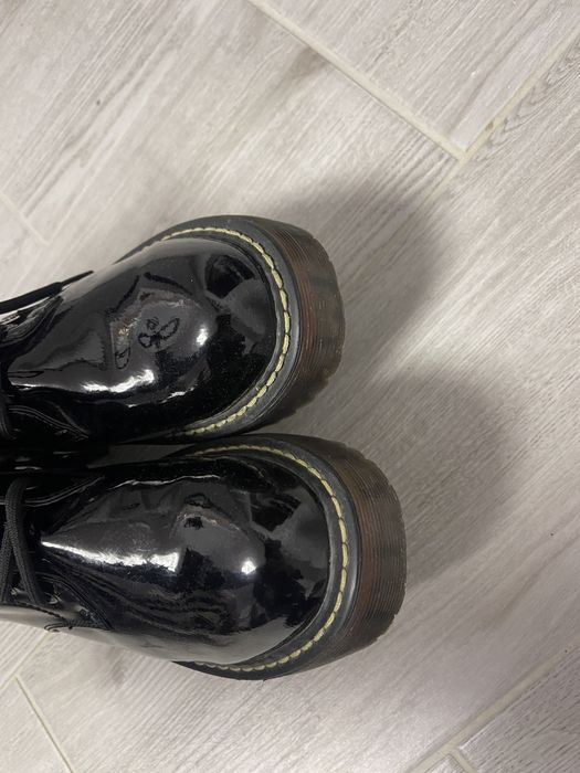 Ботинки берцы платформа лак Dr Martens