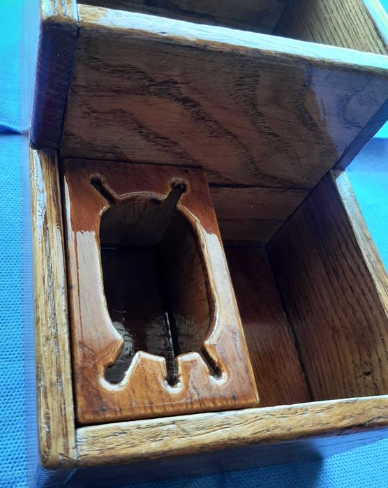 Conjunto de organizadores de material de escritório em madeira