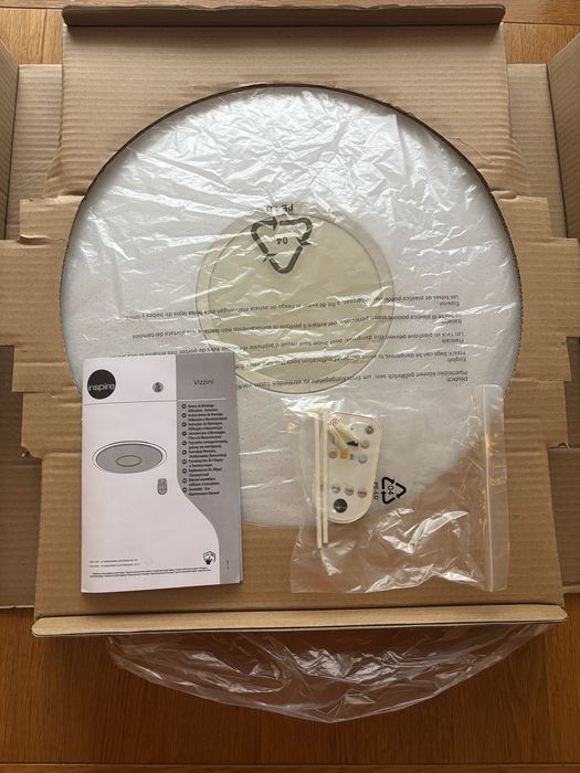 Duży plafon INSPIRE Vizzini 56 cm z pilotem , 4600 lumenow