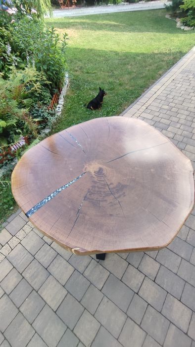 Stół z plastra dębowego