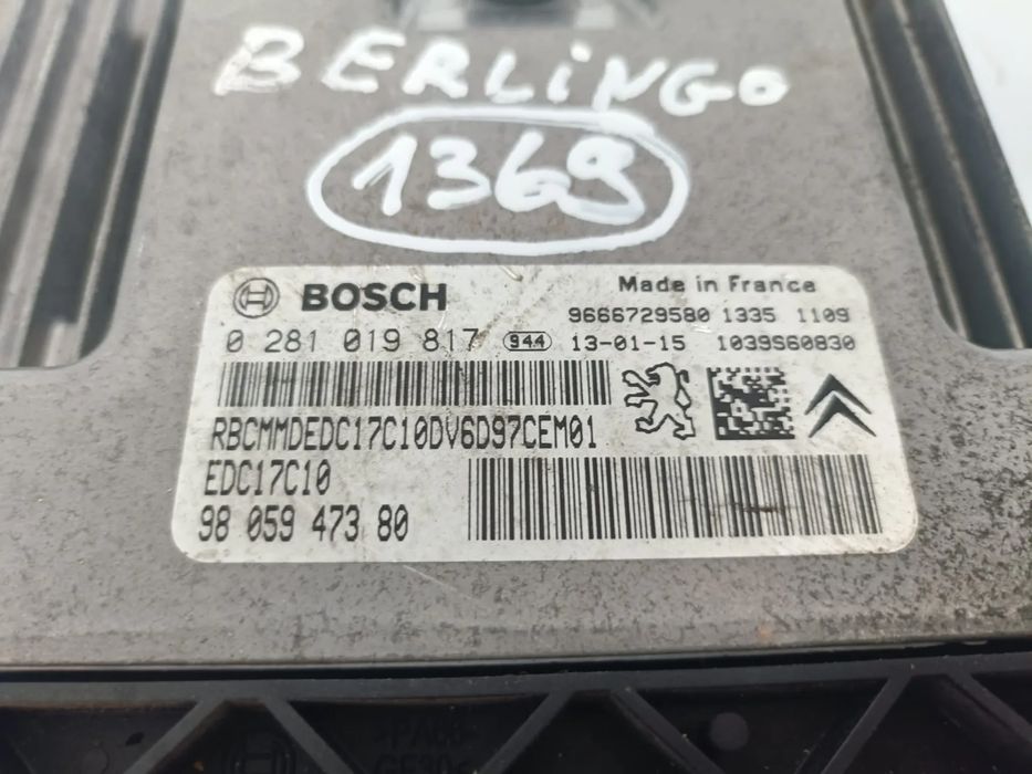 Centralina motor / ECU CITROËN Berlingo Van (B9)