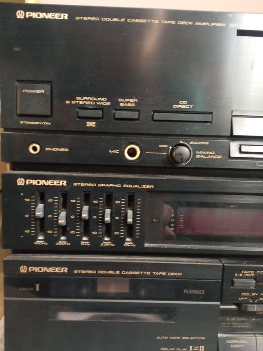 Zestaw Pioneer  Amplituner Magnetofon Deck - opis .