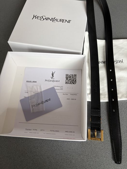 YSL pasek  czarny 95 cm