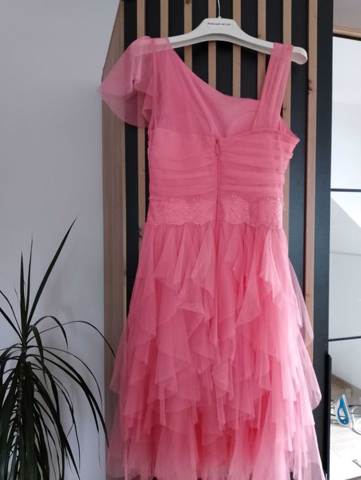 Sukienka elegancka, tiulowa S