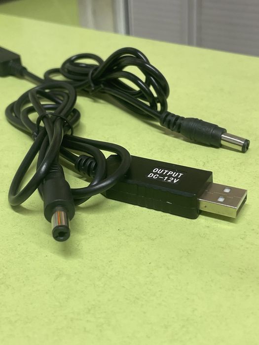 Кабель для роутера від павербанка DC USB 5v 9v 12v інтернет без світла