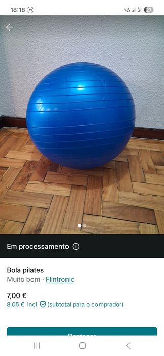 Bola pilates azul