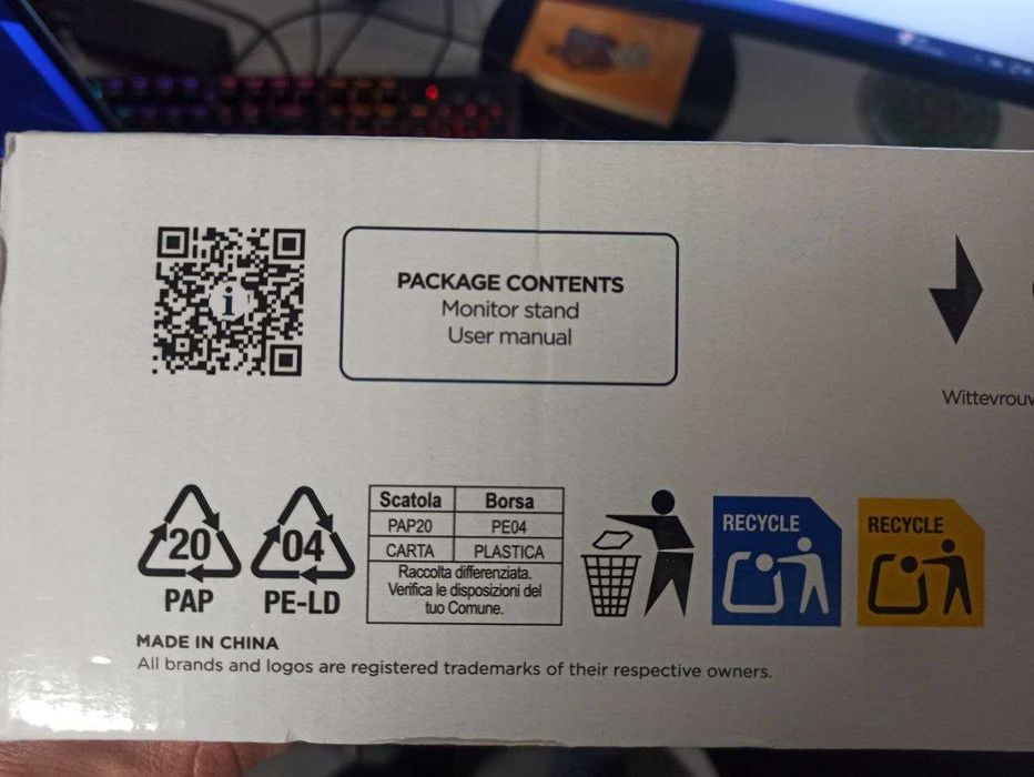 Настольная стойка для монитора Gembird (17-32") с регулировкой высоты