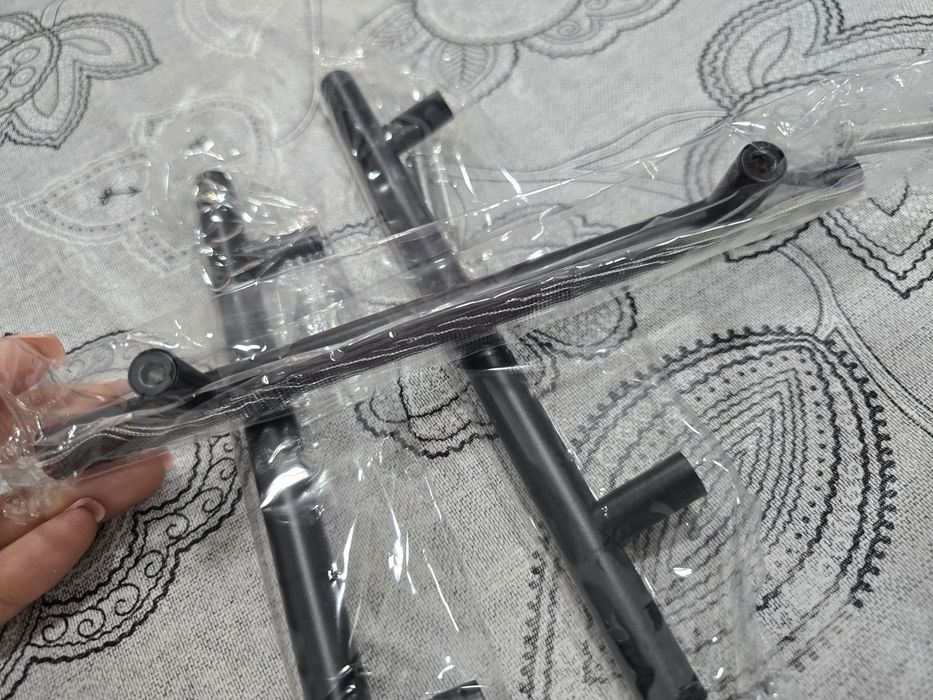 Conjunto De 3 puxadores pretos de 13 cm