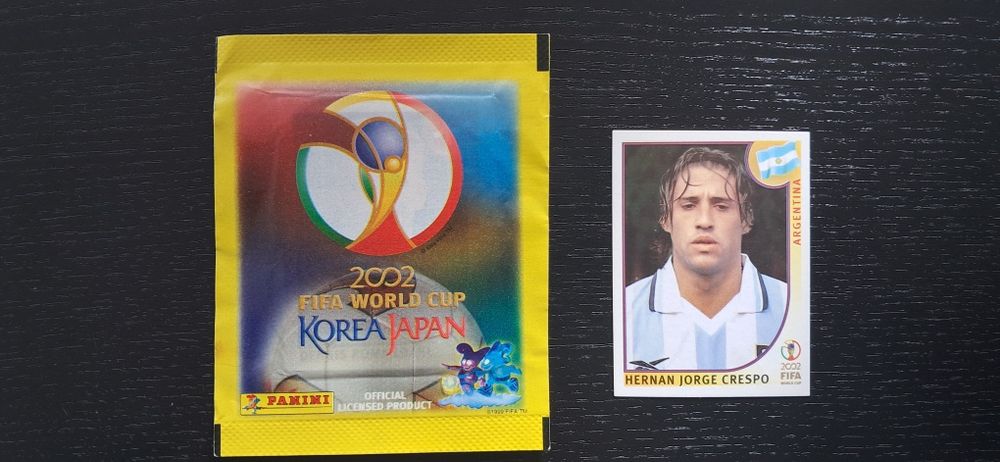 Cromo futebol de Herman Crespo(Mundial 2002)da Panini
