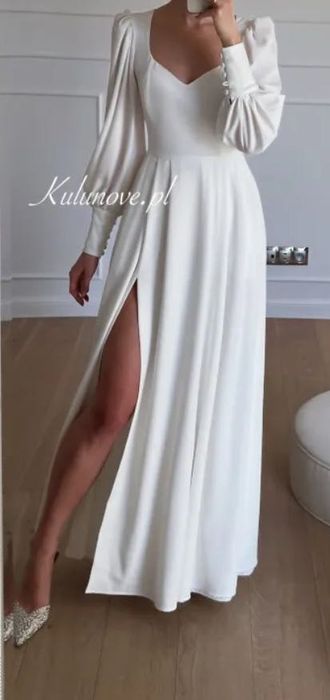 Suknia ślubna długa S 36