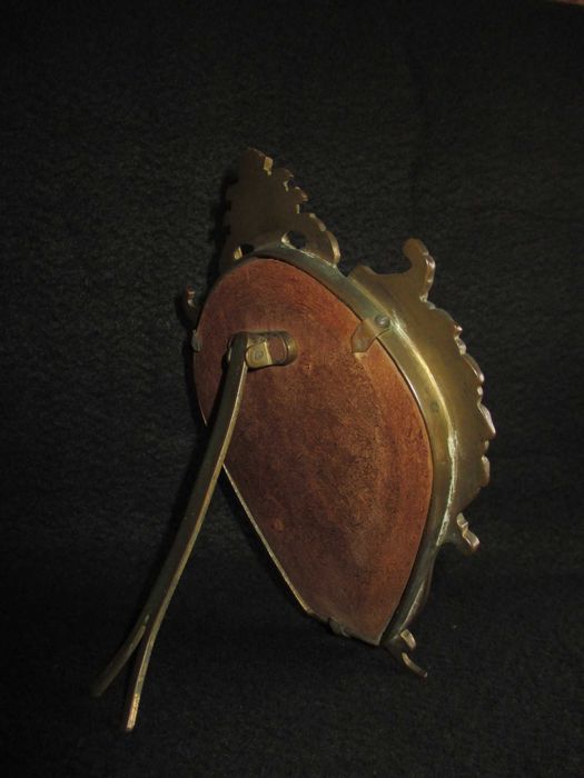Espelho de Mesa em metal dourado com vidro biselado