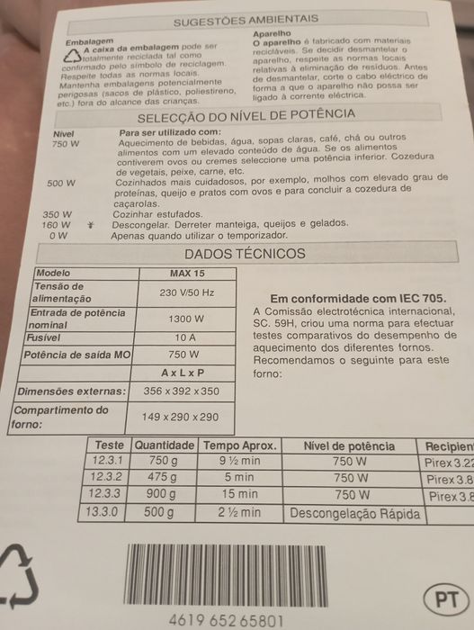 Microondas, marca Whirlpool