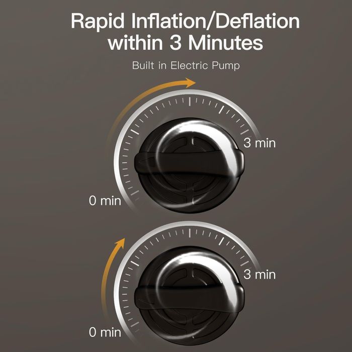 CHILLSUN 190 x 100 x 46cm, materac dmuchany z elektryczną pompką