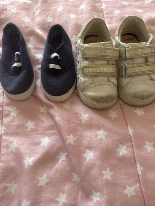 Tenis bebe menina/menino Geox n 22, Mó kids n 20 (novos)