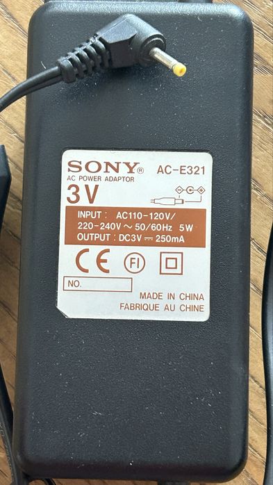 3V Sony AC-E321 transformador Discman Minidisc walkman carregador