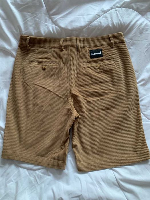 Bound Corduroy Shorts Castanho S - Novo com Etiqueta