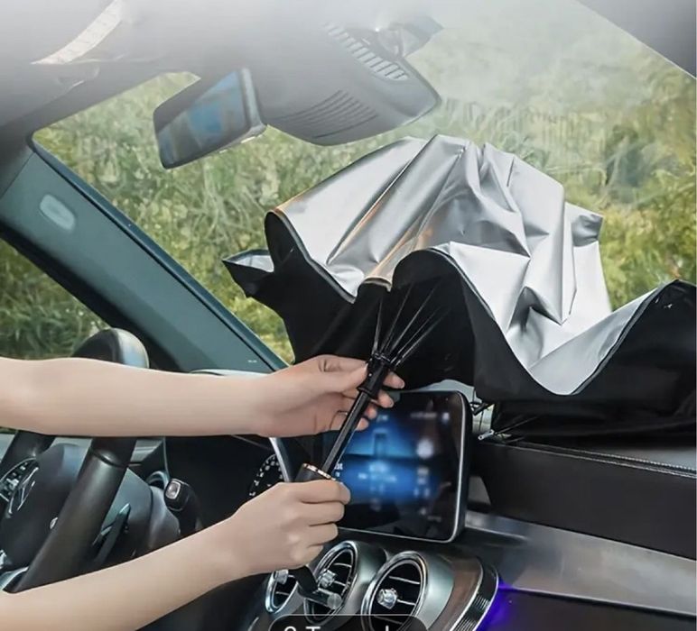 Parasol parabrisa carro estilo guarda chuva