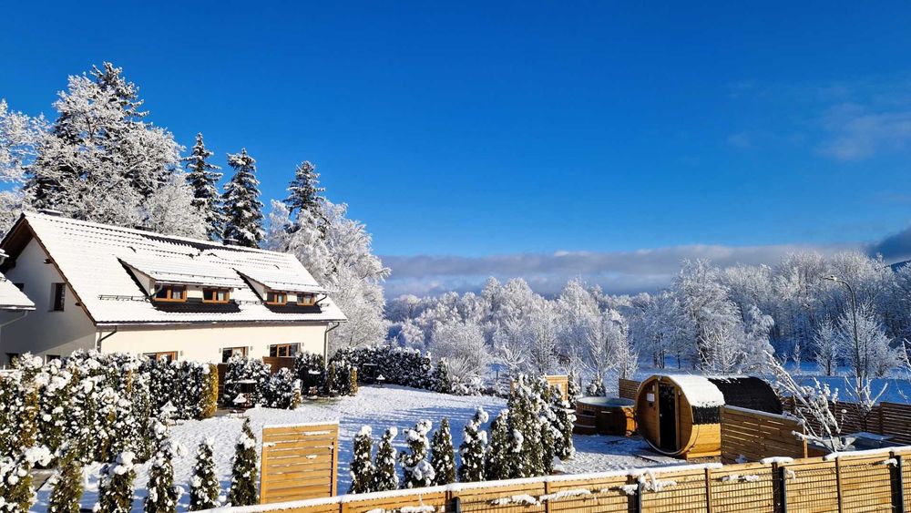 Stylowe Domki z widokiem na Śnieżkę Karpacz Kominek Sauna Balia Jacuzi