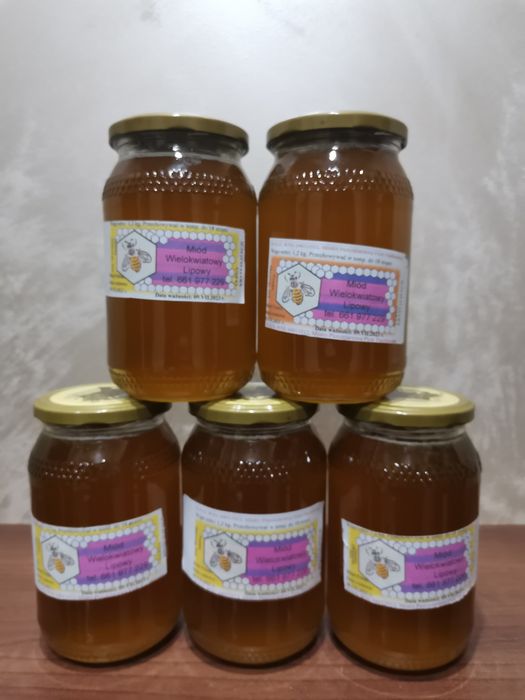 Miody z własnej pasieki zbiory 2025 rok