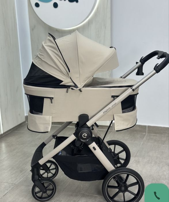 Коляска Espiro Yoga 2025 бежевая на светлой раме