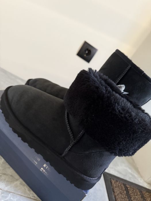 Ботинки Ugg classic short black men черевики boot