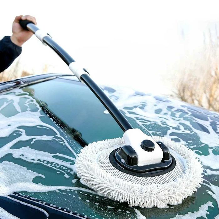 Щетка для мытья автомобиля с телескопической ручкой — мягкий ворс
